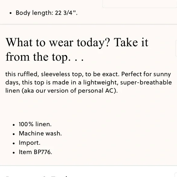 Fleur top in linen - Picture 2 of 8